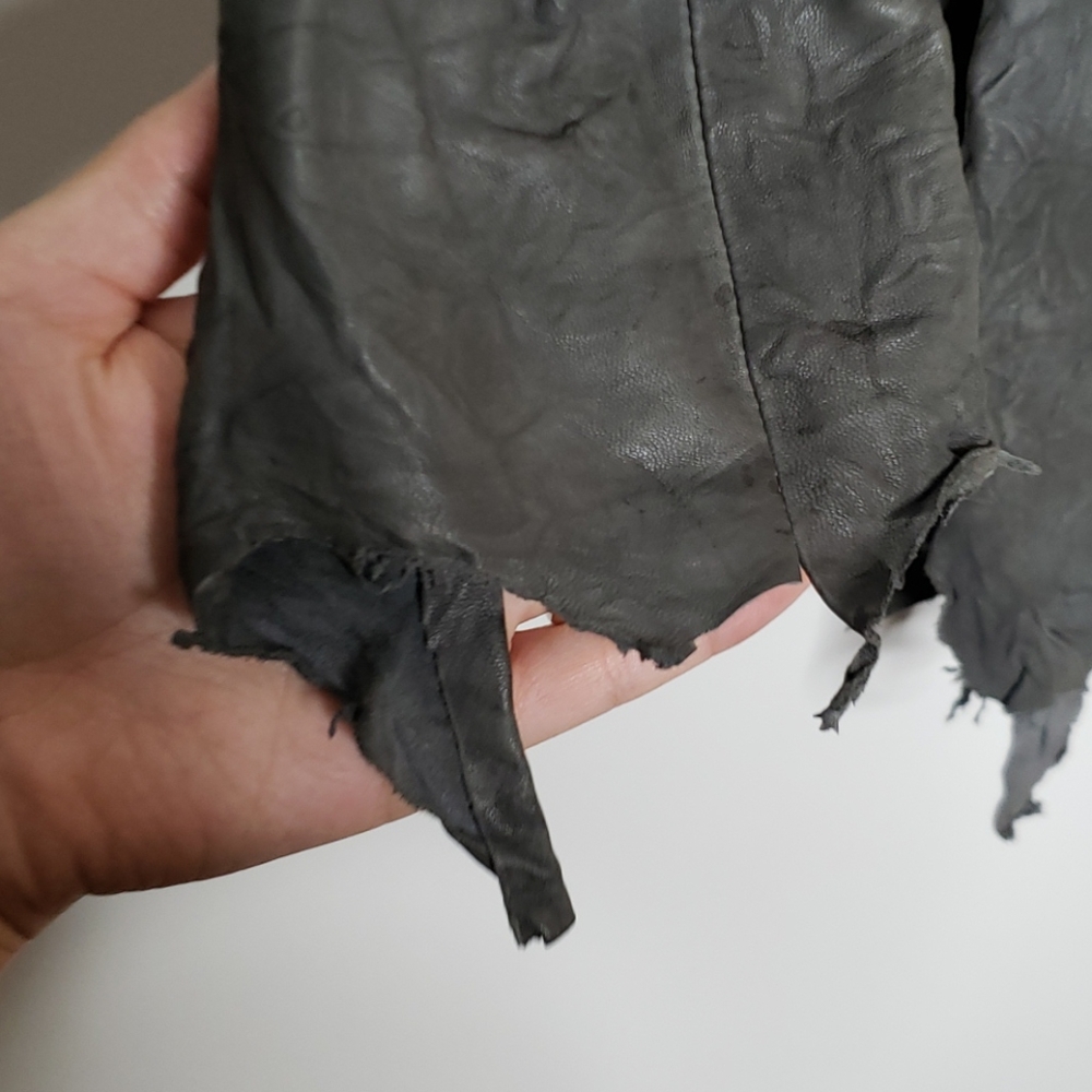 Apocalyptic Leather Jacket Goth Grunge - Picture 6 of 11